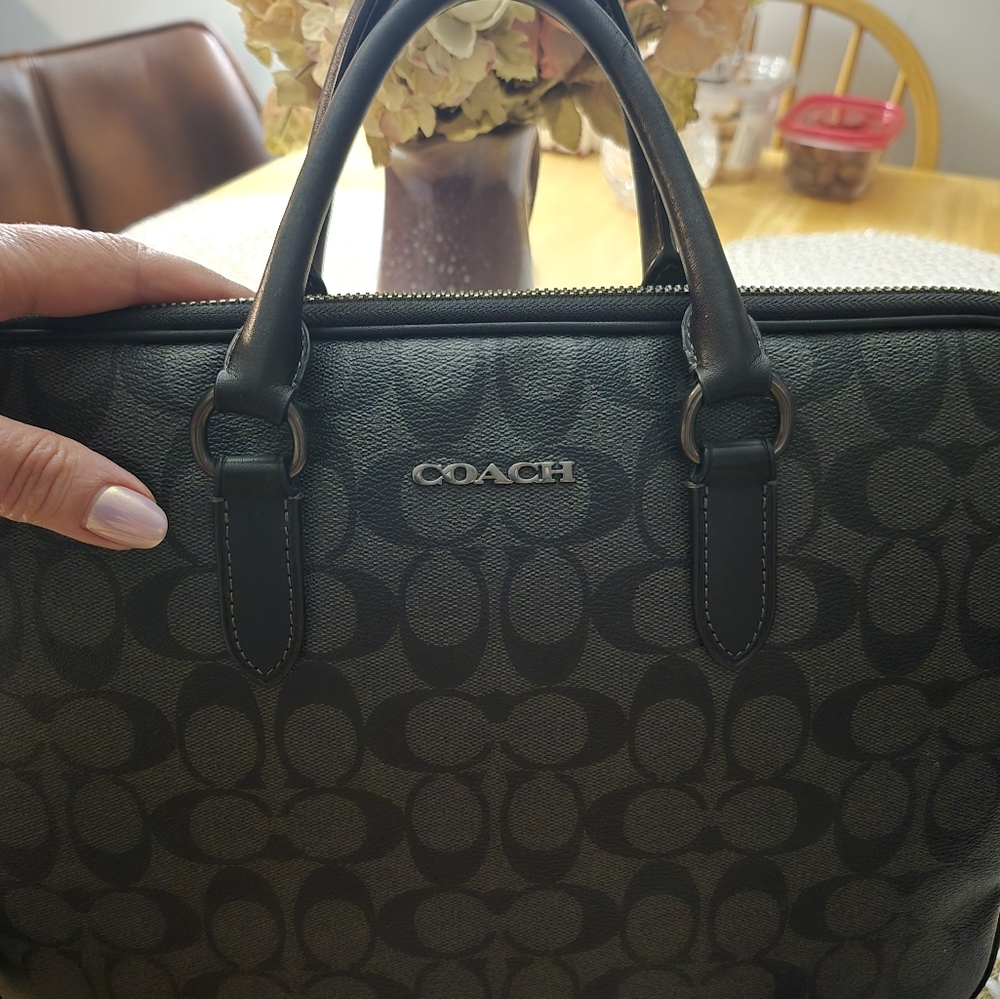 Coach Black Signature Tote unisex